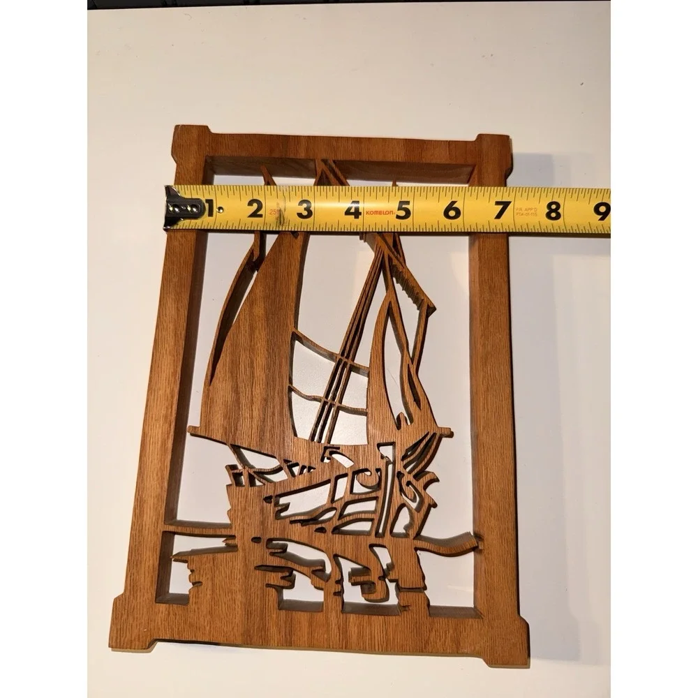 Laser Wood Cut Sail Boat